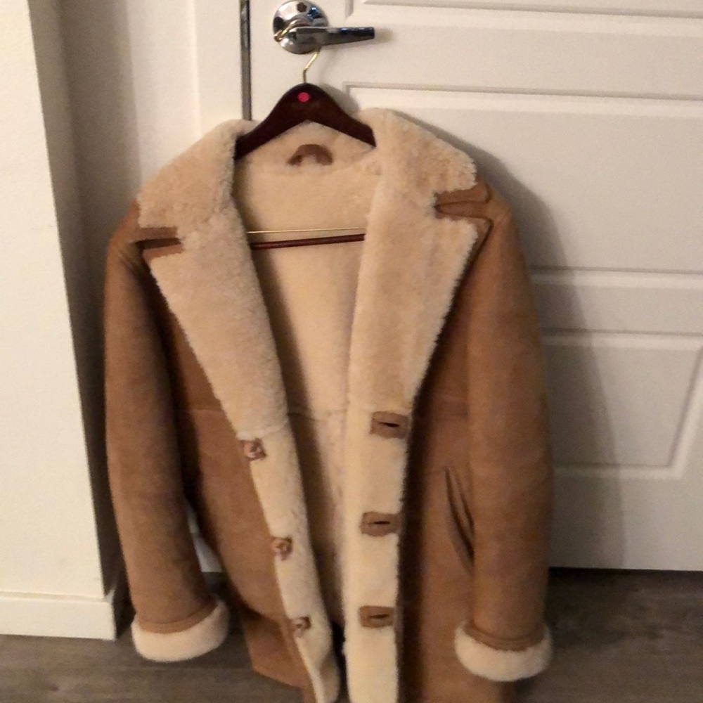 Men’s Sheepherder shearling suede coat